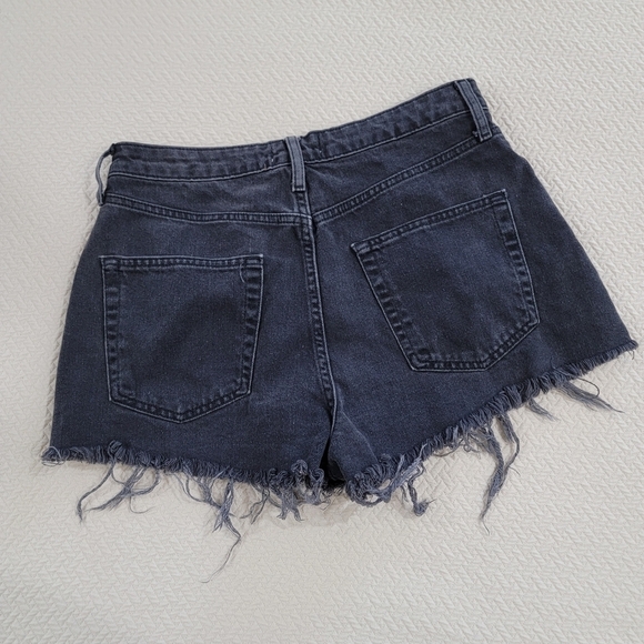 Forever 21 High Waist Black Cut off Denim Jeans Shorts Size US 30 - Picture 3 of 10